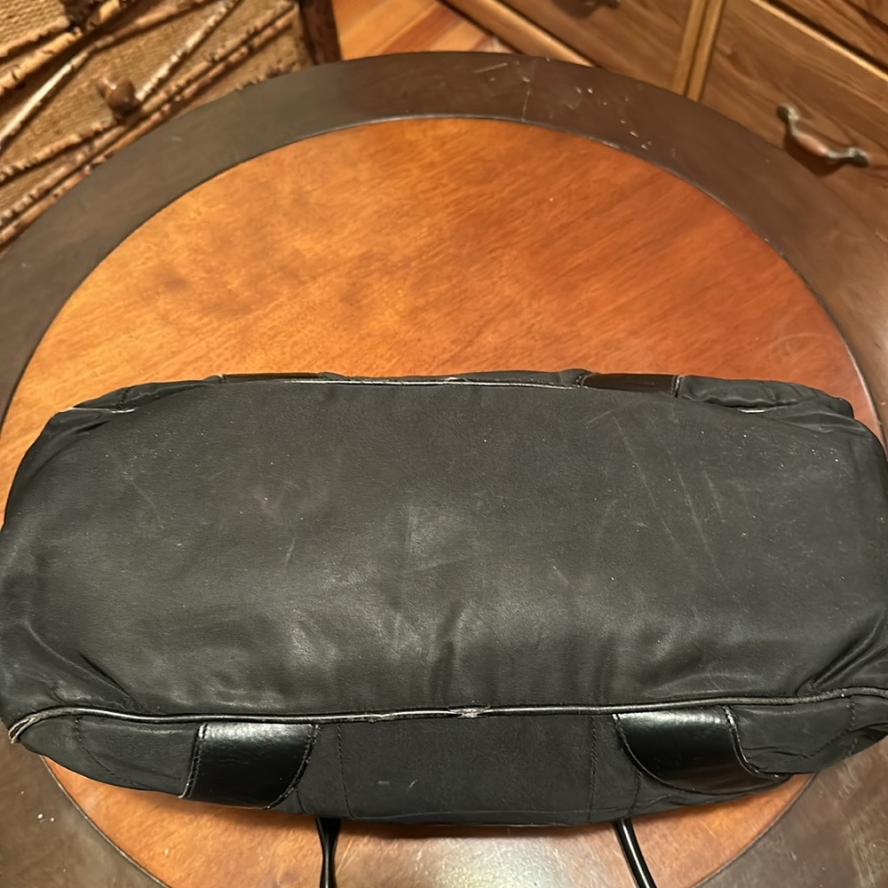 ๐บ ๐บ Vintage PRADA BAG IN BLACK COMBINATION WITH LEATHER - Picture 8 of 10